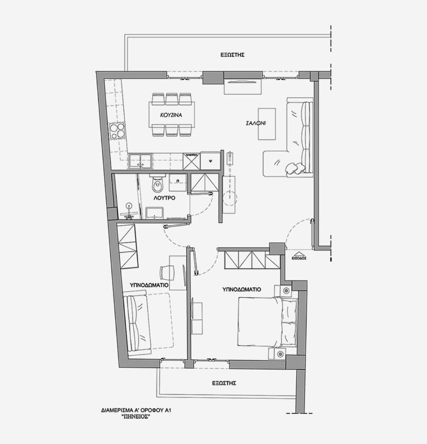 La Larissa Luxury Apartments Peneus Екстериор снимка